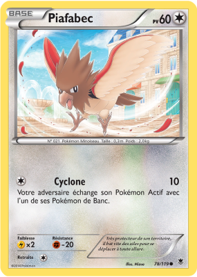 Carte Pokémon Piafabec 78/119 Commune Vigueur Spectrale