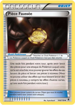 Carte Pokémon Pièce Faussée 108/119 Peu commune Vigueur Spectrale
