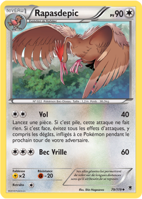 Carte Pokémon Rapasdepic 79/119 Peu commune Vigueur Spectrale