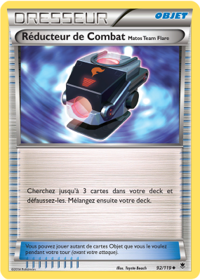 Carte Pokémon Réducteur de Combat Matos Team Flare 92/119 Peu commune Vigueur Spectrale