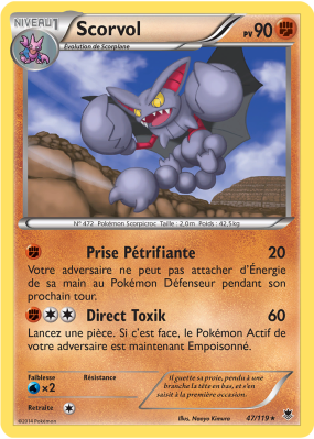 Carte Pokémon Scorvol 47/119 Rare Vigueur Spectrale