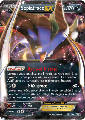 Carte Pokémon Sepiatroce-EX 58/119 Ultra Rare Vigueur Spectrale