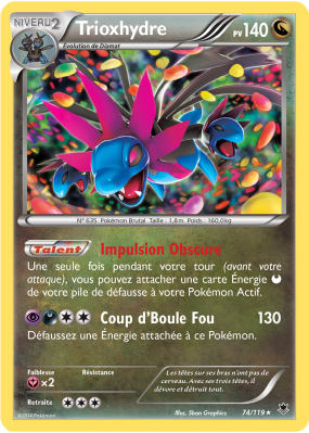 Carte Pokémon Trioxhydre 74/119 Holographique Vigueur Spectrale