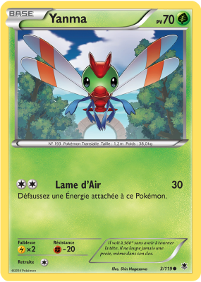 Carte Pokémon Yanma 3/119 Commune Vigueur Spectrale