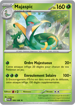 Carte Pokémon Majaspic 006/088 Holographique Équilibre Parfait