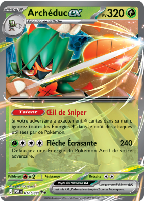 Carte Pokémon Archéduc-ex 012/088 Double rare Équilibre Parfait