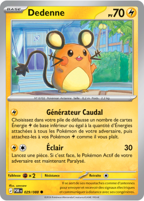 Carte Pokémon Dedenne 029/088 Commune Équilibre Parfait