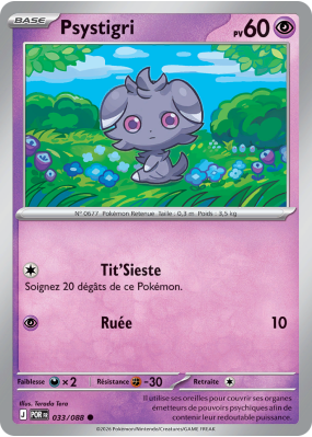 Carte Pokémon Psystigri 033/088 Commune Équilibre Parfait