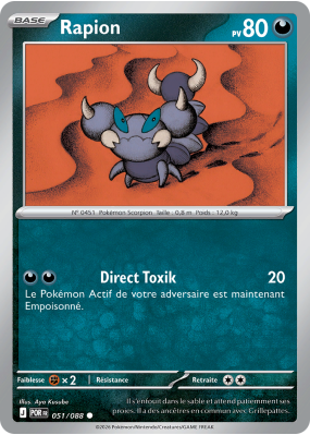 Carte Pokémon Rapion 051/088 Commune Équilibre Parfait