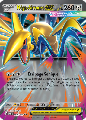 Carte Pokémon Méga-Airmure-ex 055/088 Double rare Équilibre Parfait