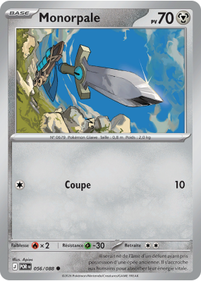 Carte Pokémon Monorpale 056/088 Commune Équilibre Parfait