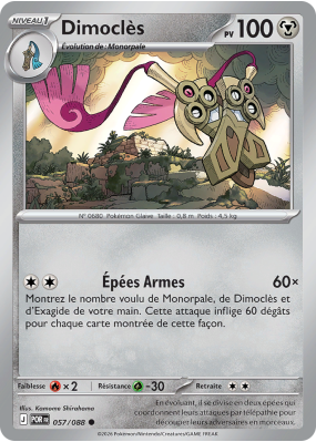Carte Pokémon Dimoclès 057/088 Commune Équilibre Parfait