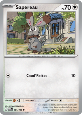 Carte Pokémon Sapereau 064/088 Commune Équilibre Parfait