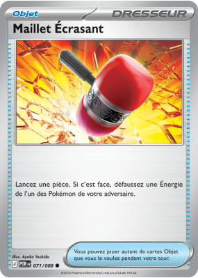 Carte Pokémon Maillet Écrasant 071/088 Commune Équilibre Parfait