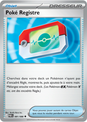 Carte Pokémon Poké Registre 081/088 Peu commune Équilibre Parfait