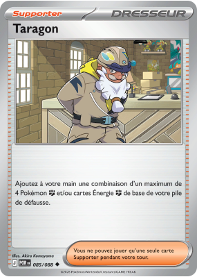 Carte Pokémon Taragon 085/088 Peu commune Équilibre Parfait