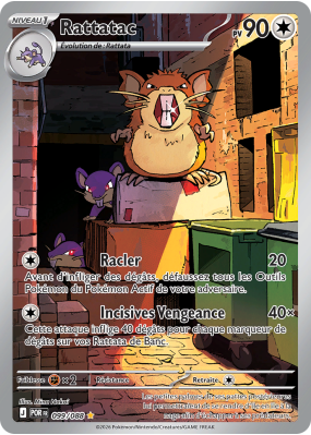 Carte Pokémon Rattatac 099/088 AR Équilibre Parfait