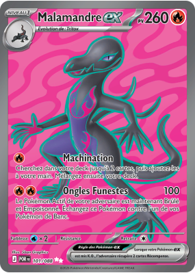 Carte Pokémon Malamandre-ex 101/088 Ultra Rare Équilibre Parfait