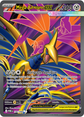 Carte Pokémon Méga-Airmure-ex 106/088 Ultra Rare Équilibre Parfait