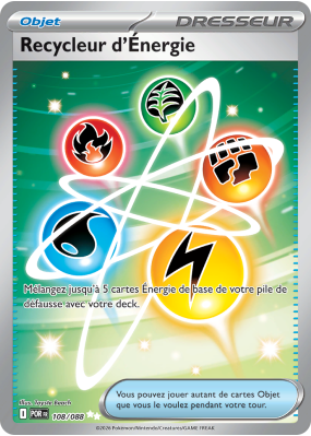 Carte Pokémon Recycleur d'Énergie 108/088 Ultra Rare Équilibre Parfait