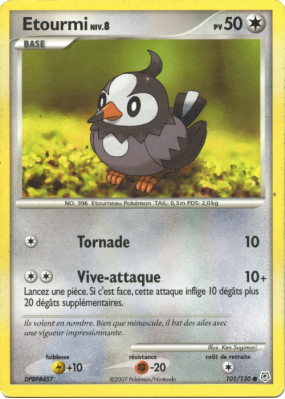 Carte Pokémon Etourmi 101/130 Commune Diamant & Perle (JCC)