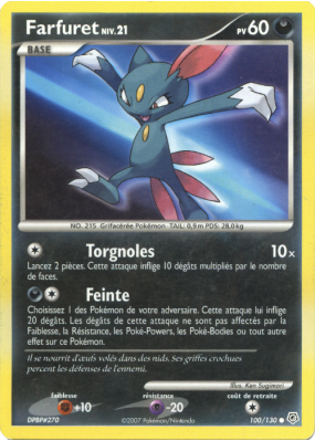 Carte Pokémon Farfuret 100/130 Commune Diamant & Perle (JCC)