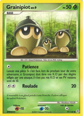 Carte Pokémon Grainipiot 97/130 Commune Diamant & Perle (JCC)