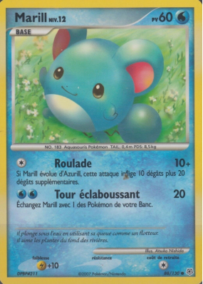 Carte Pokémon Marill 88/130 Commune Diamant & Perle (JCC)