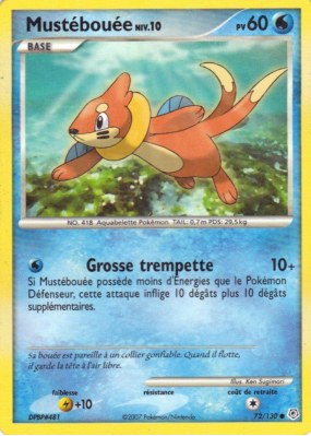 Carte Pokémon Mustébouée 72/130 Commune Diamant & Perle (JCC)