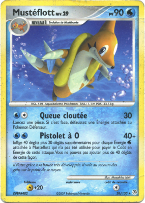 Carte Pokémon Mustéflott 26/130 Rare Diamant & Perle (JCC)