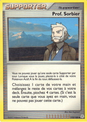 Carte Pokémon Prof. Sorbier 112/130 Peu commune Diamant & Perle (JCC)
