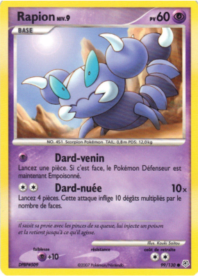 Carte Pokémon Rapion 99/130 Commune Diamant & Perle (JCC)