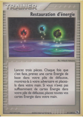 Carte Pokémon Restauration d'énergie 106/130 Peu commune Diamant & Perle (JCC)