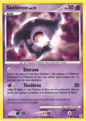 Carte Pokémon Skélénox 80/130 Commune Diamant & Perle (JCC)