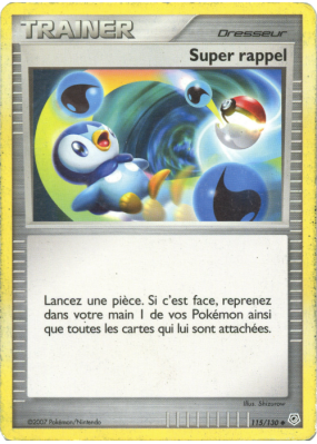 Carte Pokémon Super rappel 115/130 Peu commune Diamant & Perle (JCC)