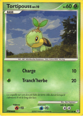 Carte Pokémon Tortipouss 103/130 Commune Diamant & Perle (JCC)