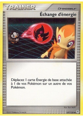 Carte Pokémon Échange d'énergie 107/130 Peu commune Diamant & Perle (JCC)