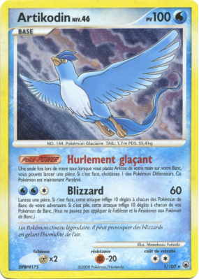 Carte Pokémon Artikodin 1/100 Holographique Aube Majestueuse