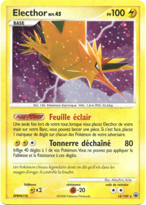 Carte Pokémon Electhor 14/100 Holographique Aube Majestueuse