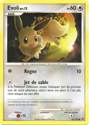 Carte Pokémon Evoli 63/100 Commune Aube Majestueuse