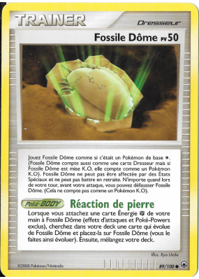 Carte Pokémon Fossile Dôme 89/100 Commune Aube Majestueuse
