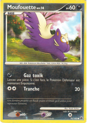 Carte Pokémon Moufouette 76/100 Commune Aube Majestueuse