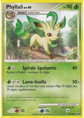 Carte Pokémon Phyllali 24/100 Rare Aube Majestueuse