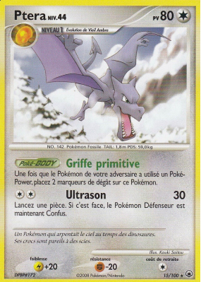 Carte Pokémon Ptera 15/100 Rare Aube Majestueuse