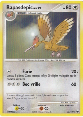Carte Pokémon Rapasdepic 36/100 Peu commune Aube Majestueuse