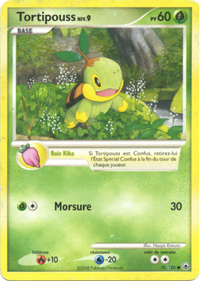 Carte Pokémon Tortipouss 78/100 Commune Aube Majestueuse