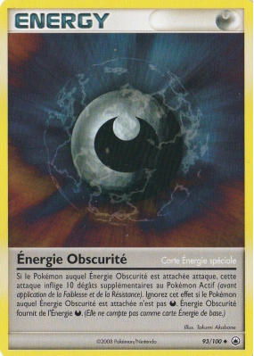Carte Pokémon Énergie Obscurité 93/100 Peu commune Aube Majestueuse