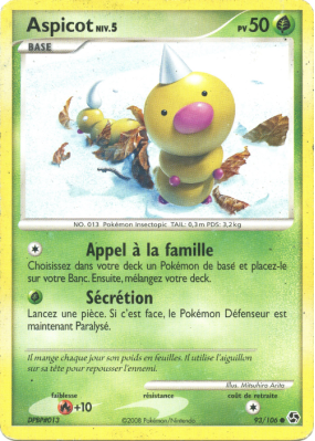 Carte Pokémon Aspicot 93/106 Commune Duels au sommet