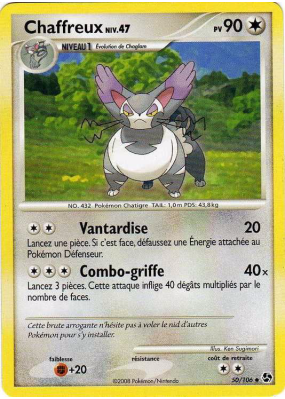 Carte Pokémon Chaffreux 50/106 Peu commune Duels au sommet