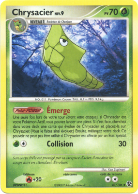 Carte Pokémon Chrysacier 47/106 Peu commune Duels au sommet